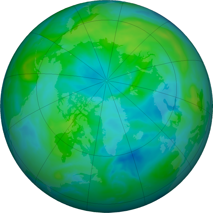 Arctic ozone map for 13 September 2022